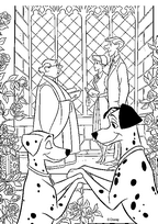 coloriage 101 dalmatiens le mariage
